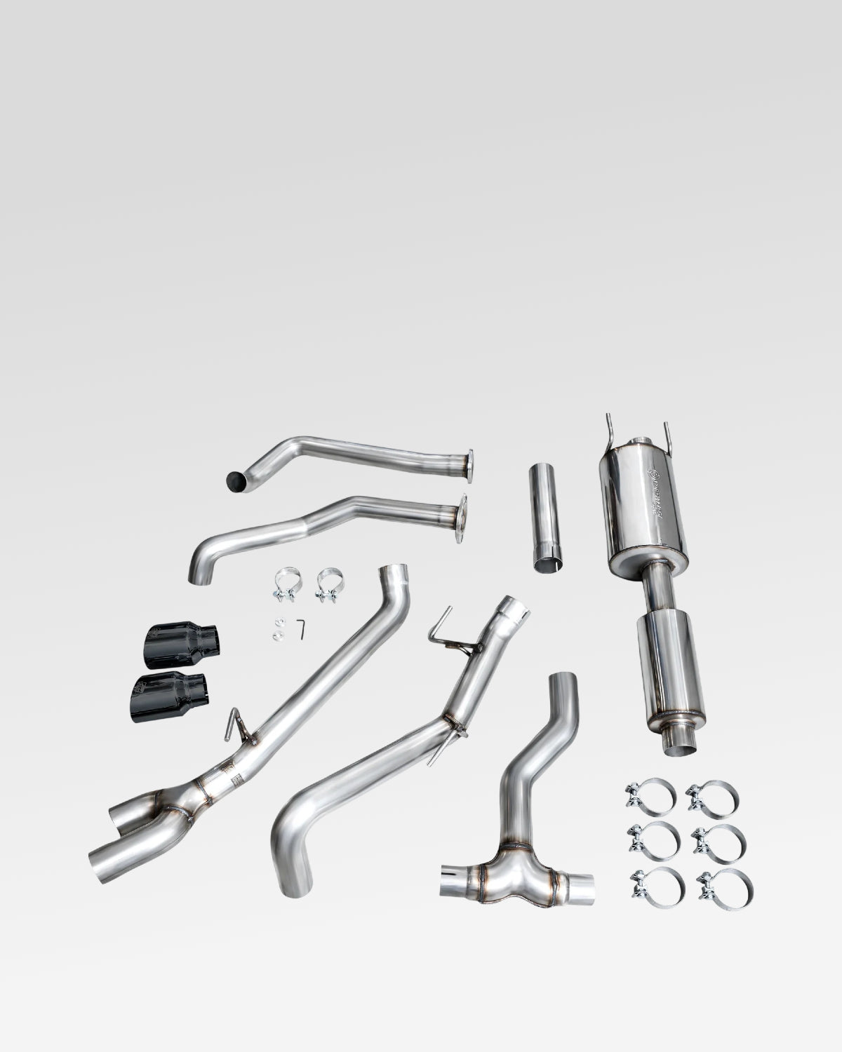 AWE 0FG 3 in Cat-Back Exhaust System with Dual Side Exits and Exhaust Tips in Diamond Black for 3rd-Gen Tundra (2022–Present)