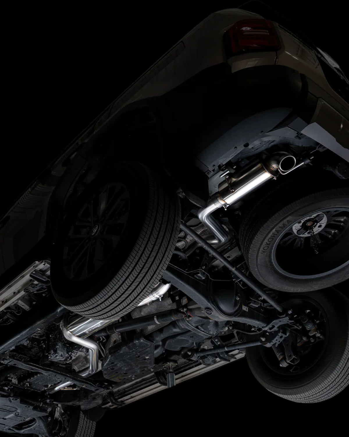 AWE 0FG 3 in Cat-Back Exhaust System with Single Rear Exit and BashGuard Exhaust Tip for Land Cruiser 250 Series (2025–Present)