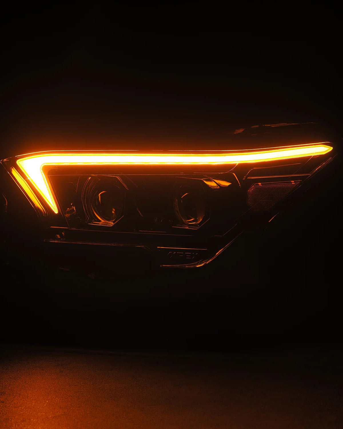 AlphaRex Luxx-Series OG-Style Sequential LED Projector Headlights with White/Amber DRL and Alpha-Black Housing for 6th-Gen 4Runner (2025–Present) - Pair