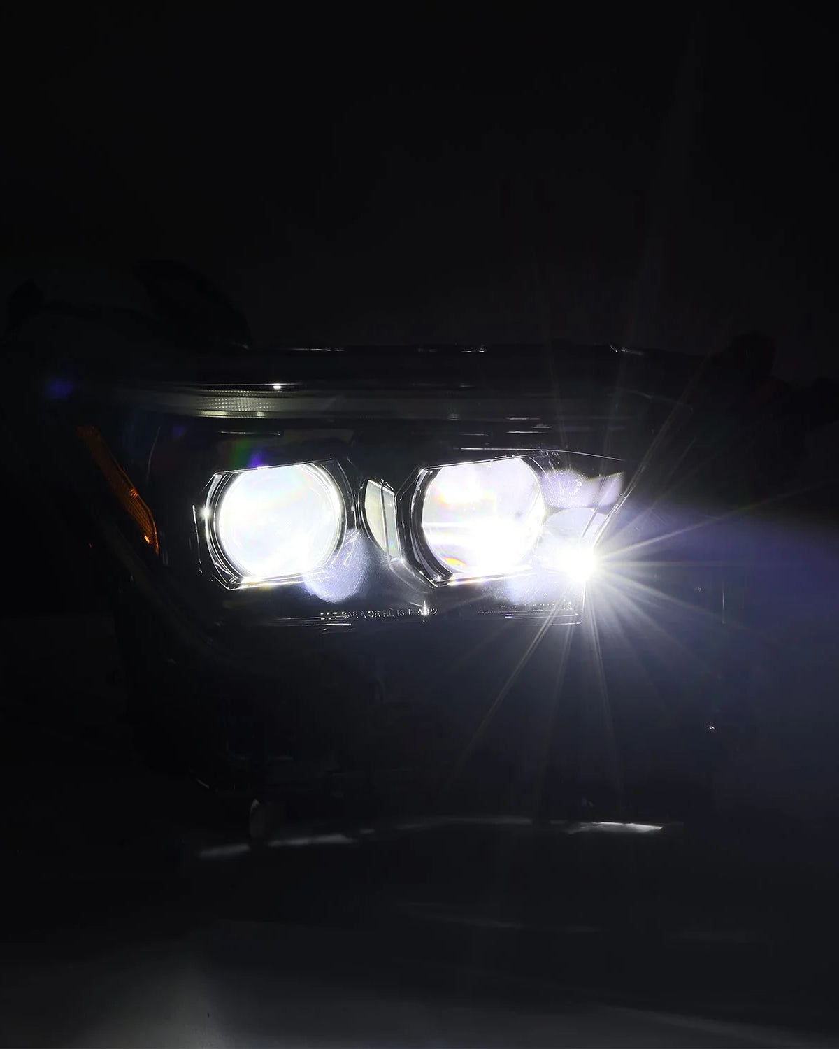 AlphaRex Luxx-Series Sequential LED Projector Headlights with White/Amber DRL and Black Housing for 6th-Gen 4Runner (2025–Present) - Pair