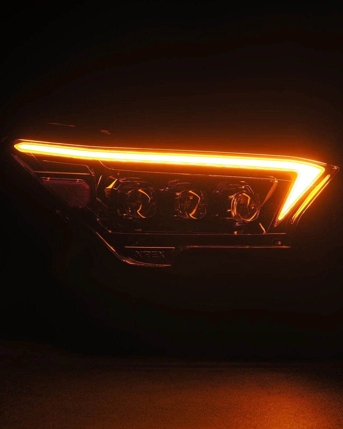 AlphaRex Nova-Series OG-Style Sequential LED Projector Headlights with White/Amber DRL and Alpha-Black Housing for 4th-Gen Tacoma (2024–Present) - Pair