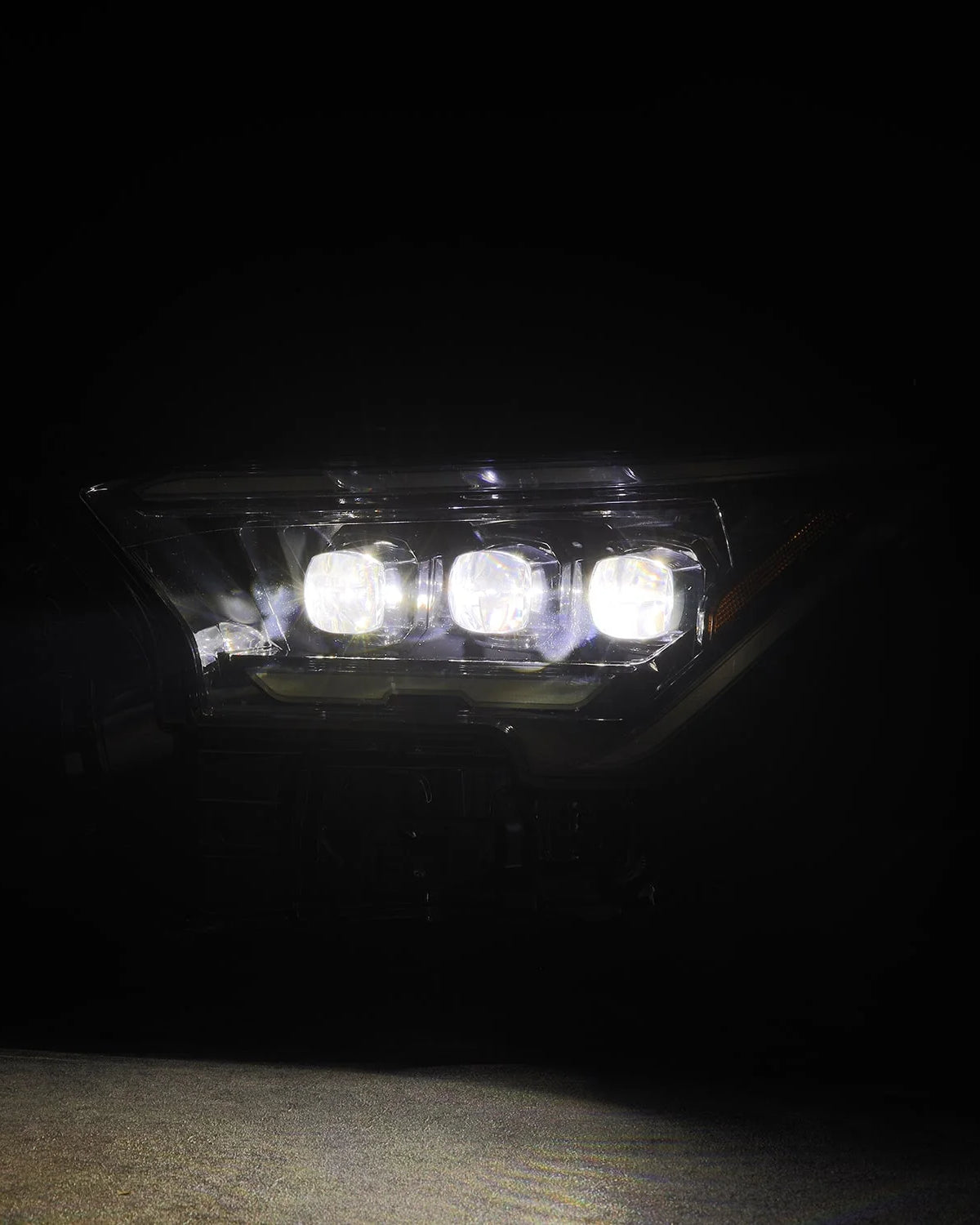AlphaRex Nova-Series Sequential LED Projector Headlights with White/Amber DRL and Alpha-Black Housing for 6th-Gen 4Runner (2025–Present) - Pair