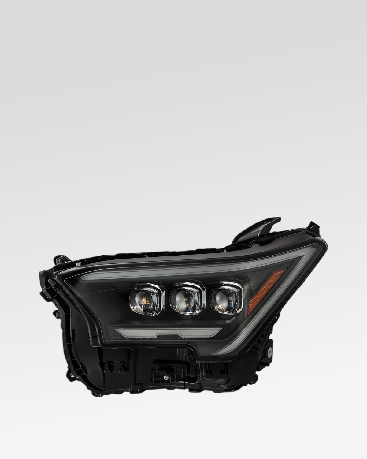 AlphaRex Nova-Series Sequential LED Projector Headlights with White/Amber DRL and Black Housing for 6th-Gen 4Runner (2025–Present) - Pair