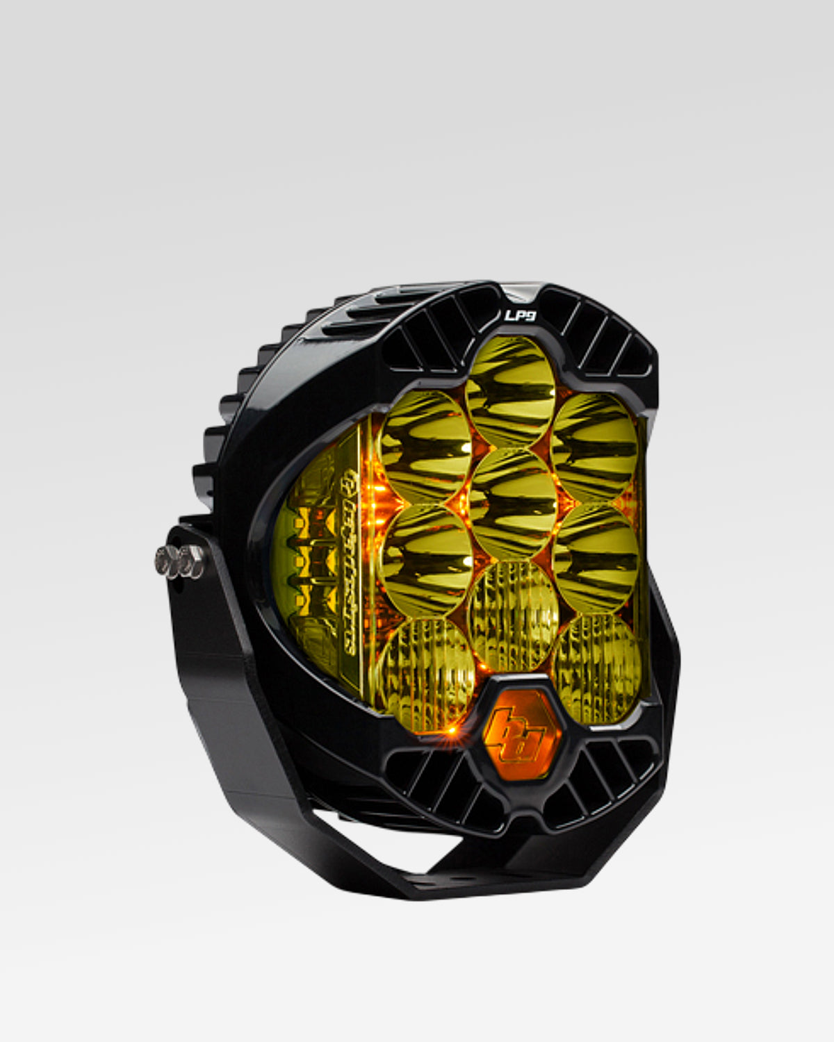 Baja Designs LP9 Pro LED Light Pod with Driving-Combo Beam Pattern, Baja Amber Lens, and Amber Backlight