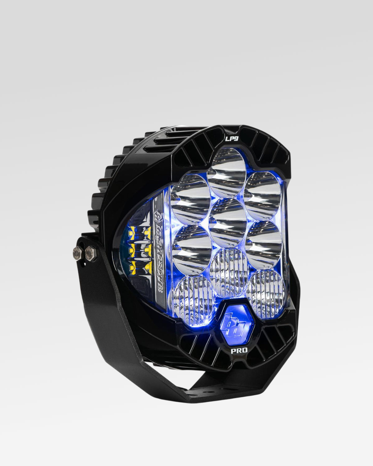 Baja Designs LP9 Pro LED Light Pod with Driving-Combo Beam Pattern, Clear Lens, and Blue Backlight