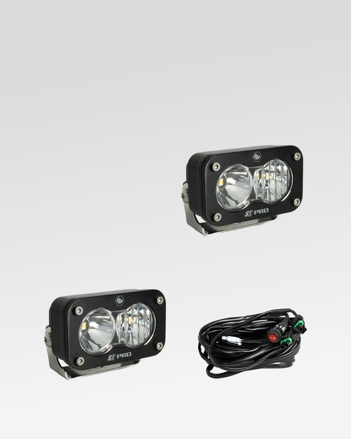 Baja Designs S2 Pro LED Light Pods with Clear Driving/Combo Lens - Pair