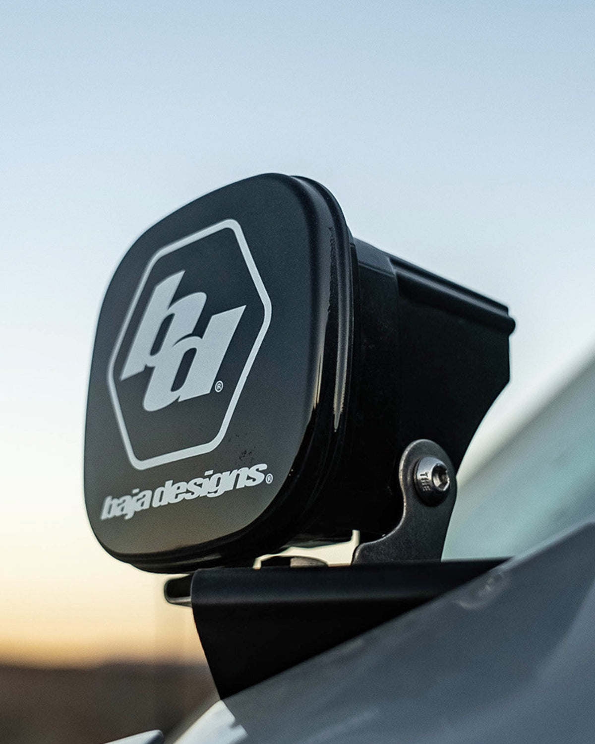 Baja Designs Squadron Light Pod Cover in Black with White Logo