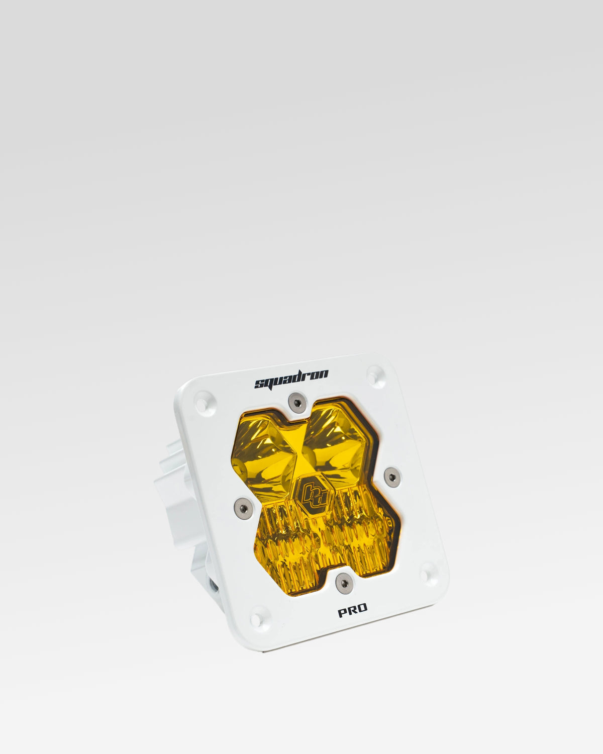 Baja Designs Squadron Pro 2.0 Flush-Mount LED Light Pod with Driving-Combo Beam Pattern, Baja Amber Lens, and White Housing