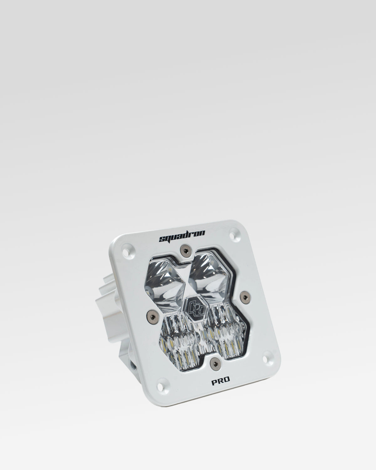 Baja Designs Squadron Pro 2.0 Flush-Mount LED Light Pod with Driving-Combo Beam Pattern, Clear Lens, and White Housing