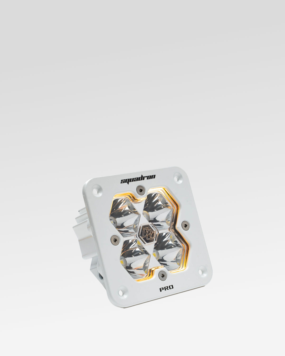 Baja Designs Squadron Pro 2.0 Flush-Mount LED Light Pod with Spot Beam Pattern, Clear Lens, and White Housing