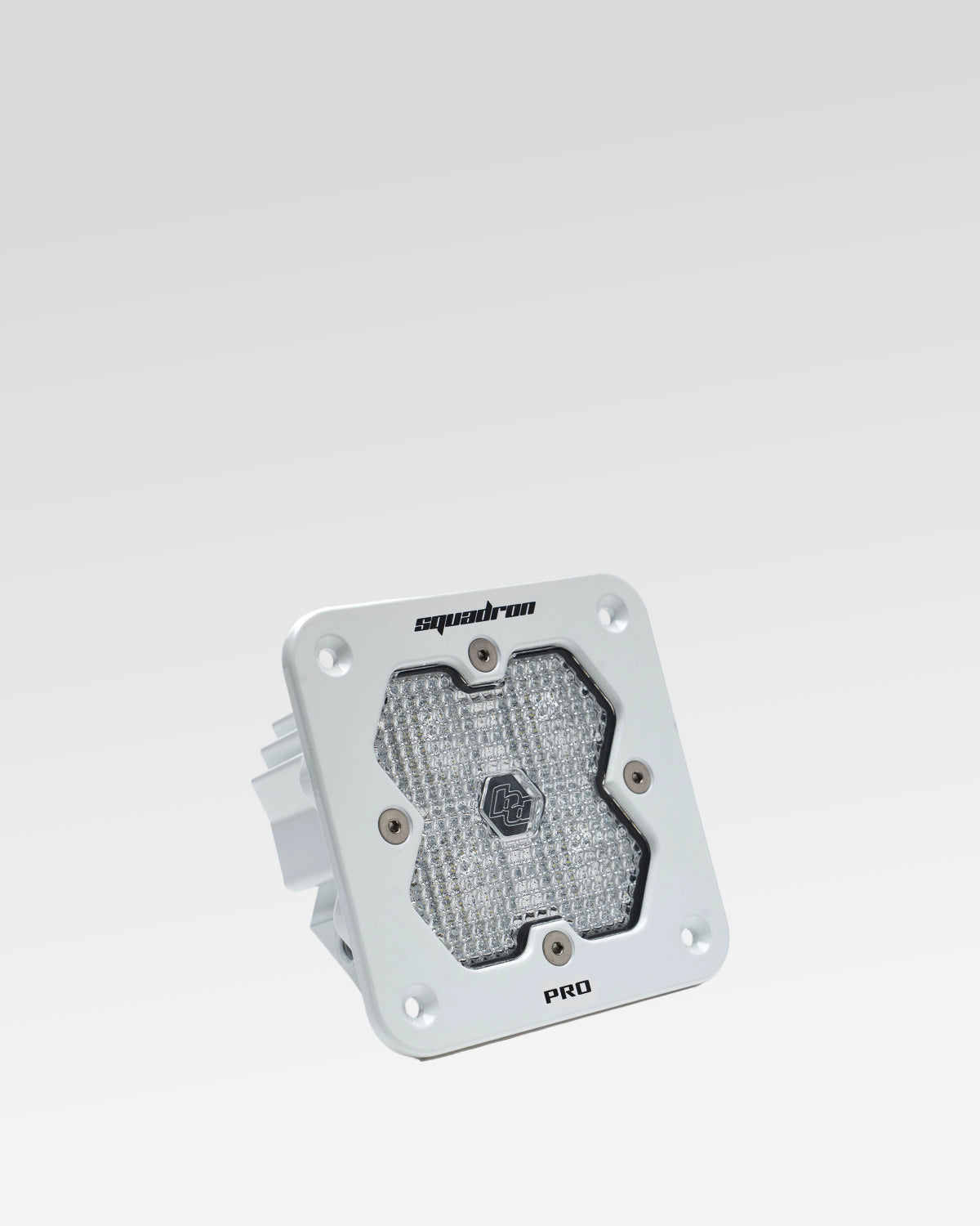 Baja Designs Squadron Pro 2.0 Flush-Mount LED Light Pod with Work Scene Beam Pattern, Clear Lens, and White Housing