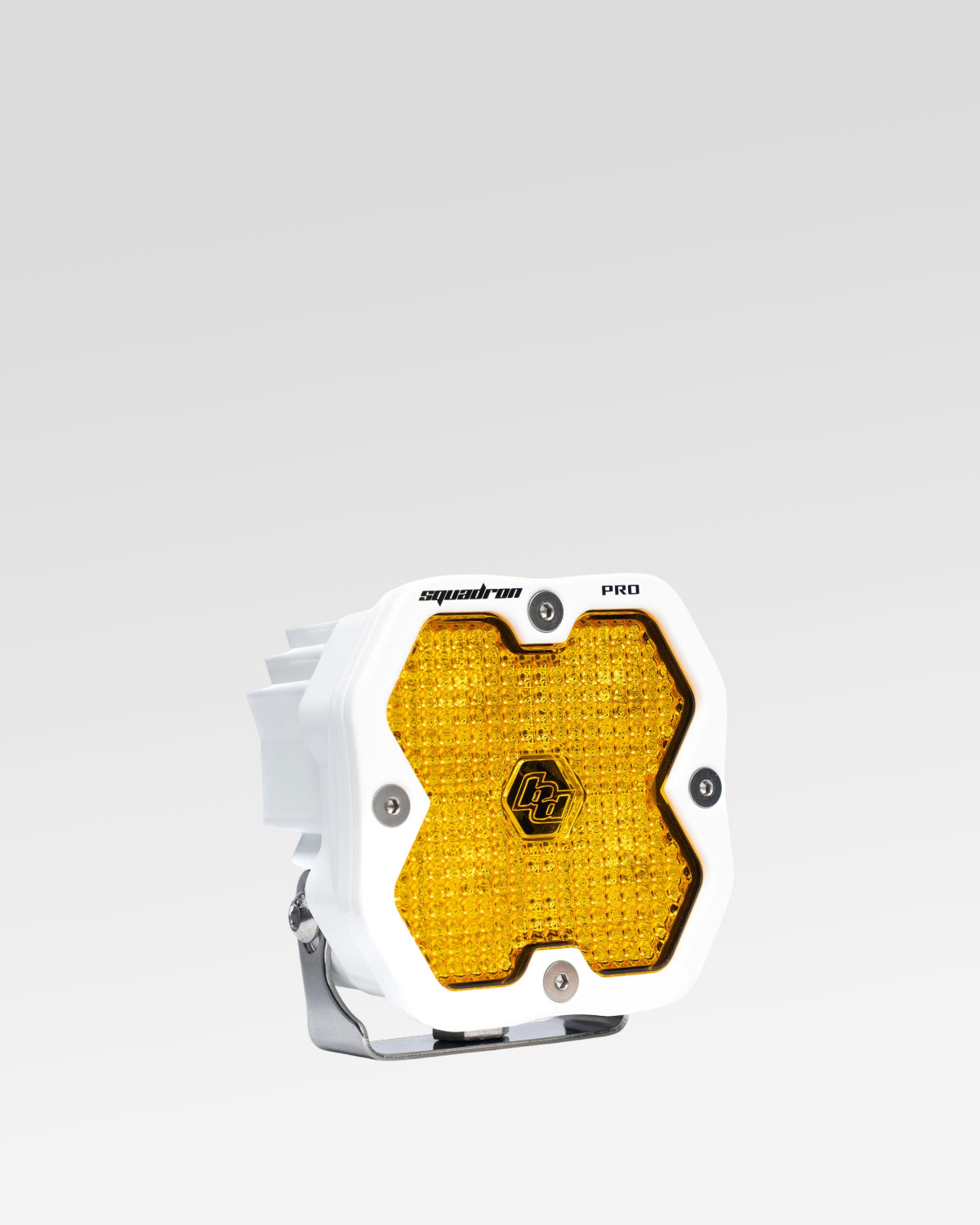 Baja Designs Squadron Pro 2.0 LED Light Pod with Work Scene Beam Pattern, Baja Amber Lens, and White Housing