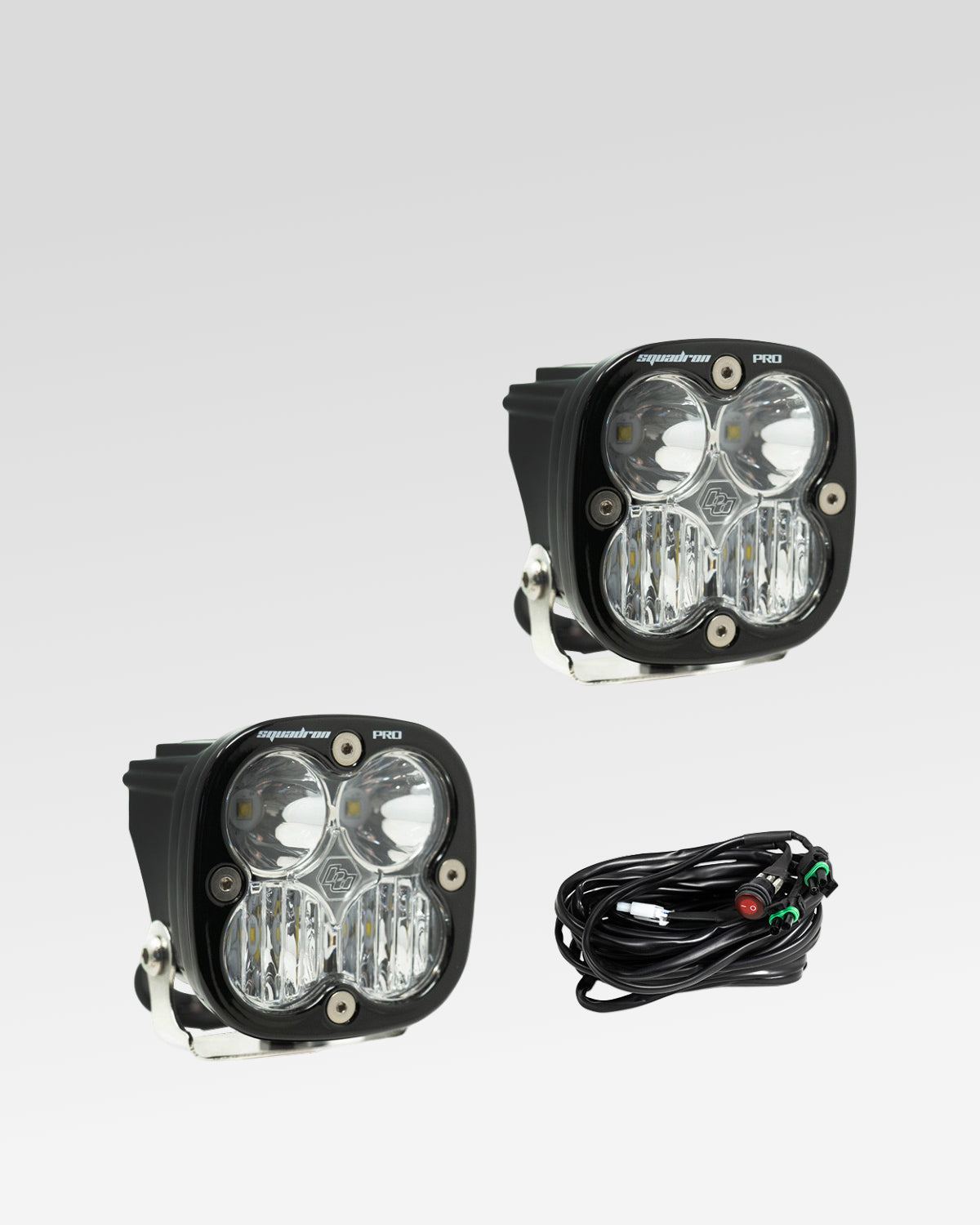 Baja Designs Squadron Pro LED Light Pods with Clear Driving/Combo Lens - Pair
