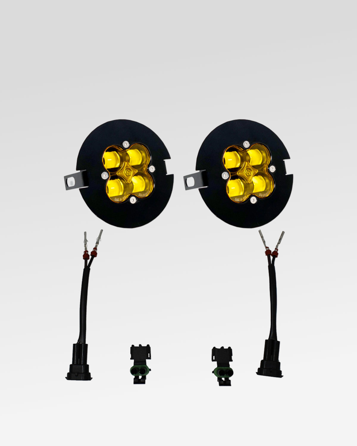 Baja Designs Squadron SAE LED Fog Light Kit with SAE Fog Beam Pattern and Baja Amber Lens for 2nd-Gen Tundra (2007–2013)