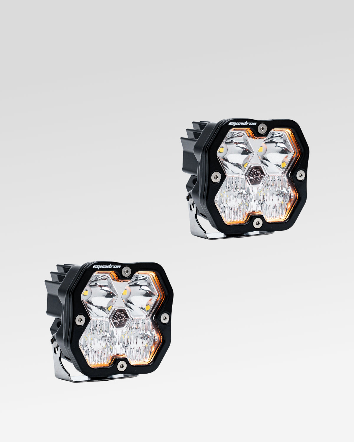 Baja Designs Squadron Sport 2.0 LED Light Pods with Driving-Combo Beam Pattern and Clear Lens - Pair