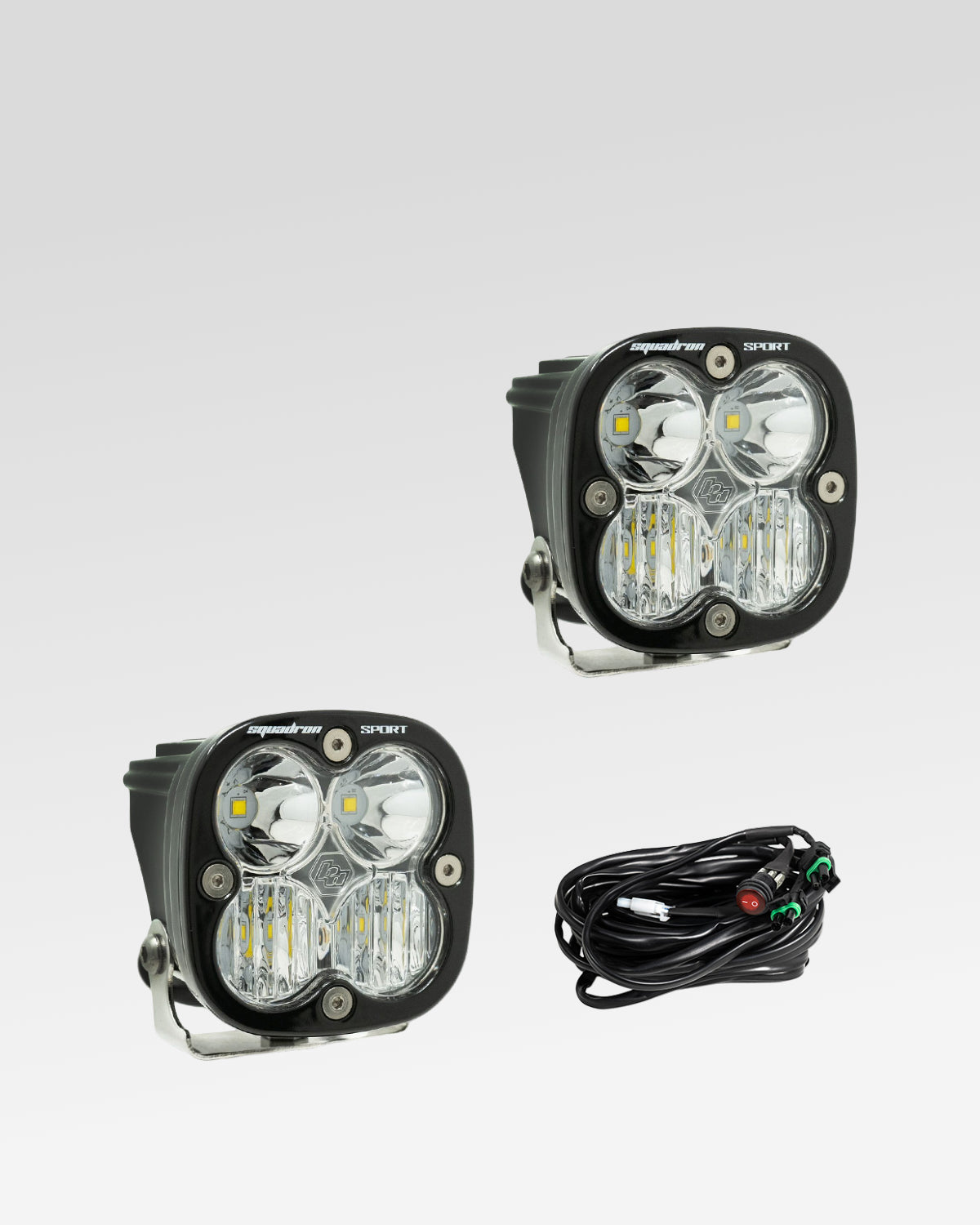 Baja Designs Squadron Sport LED Light Pods with Clear Driving/Combo Lens - Pair