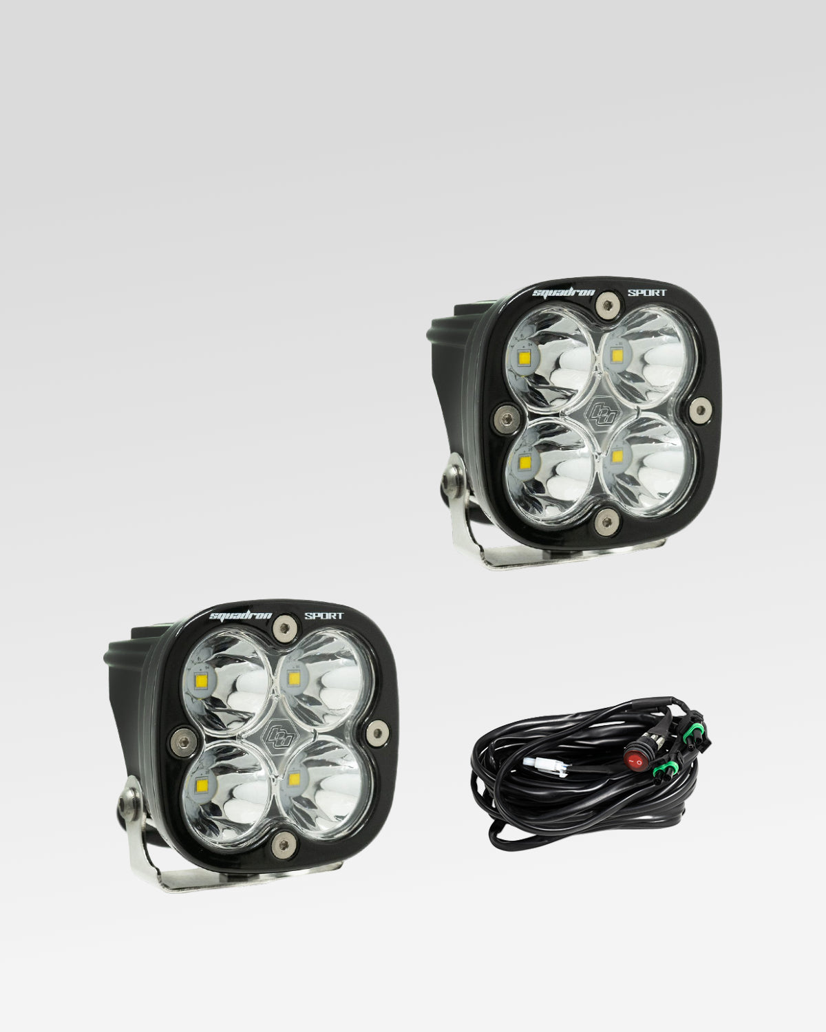 Baja Designs Squadron Sport LED Light Pods with Clear Spot Lens - Pair