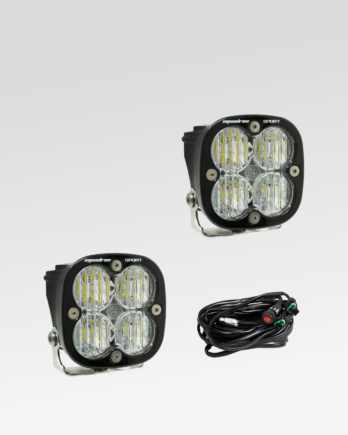 Baja Designs Squadron Sport LED Light Pods with Clear Wide Cornering Lens - Pair