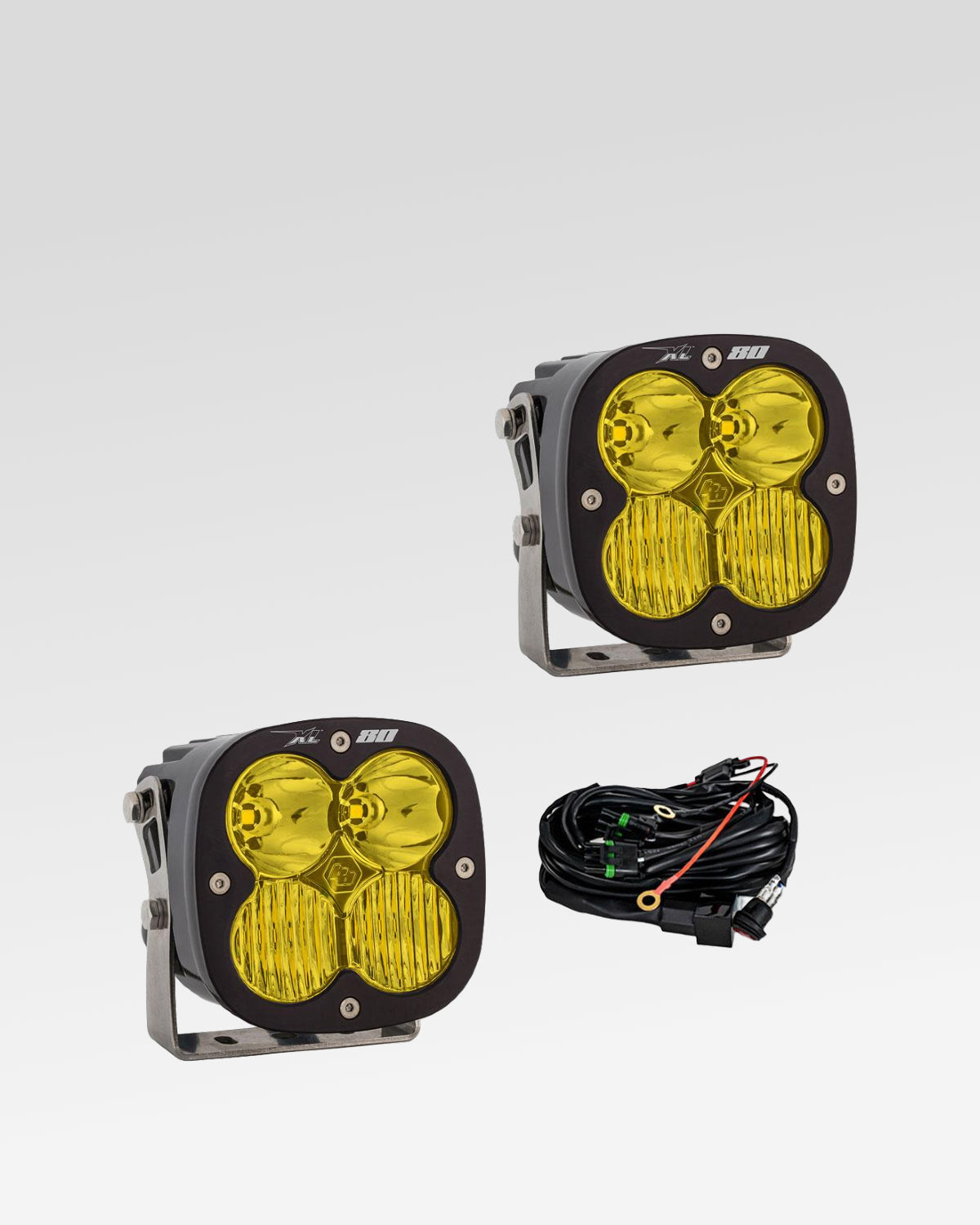 Baja Designs XL 80 LED Light Pods with Baja Amber Driving Combo Lens - Pair