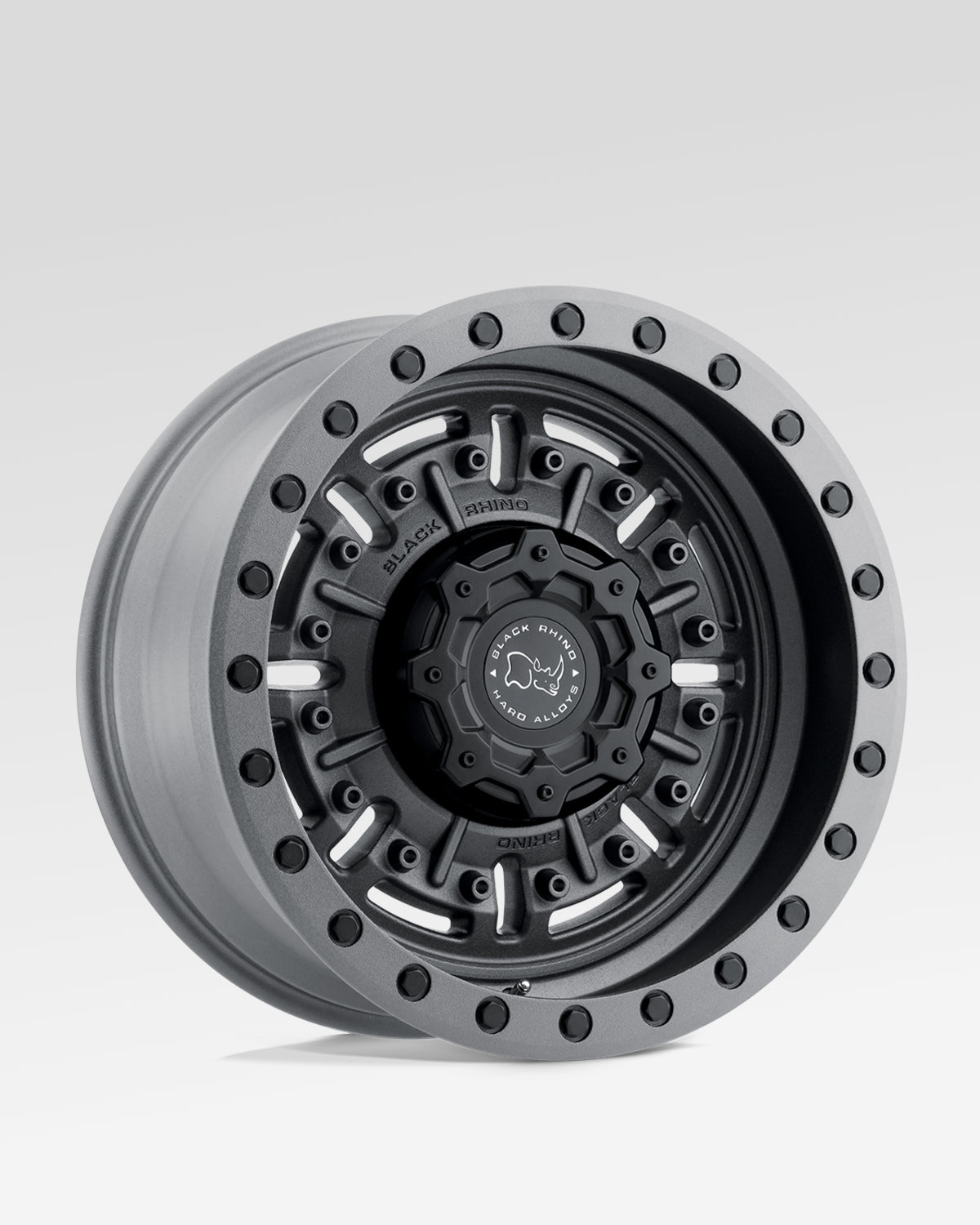 Black Rhino Abrams 17 x 8.5 in Wheel in Textured Matte Gunmetal with -18 mm Offset