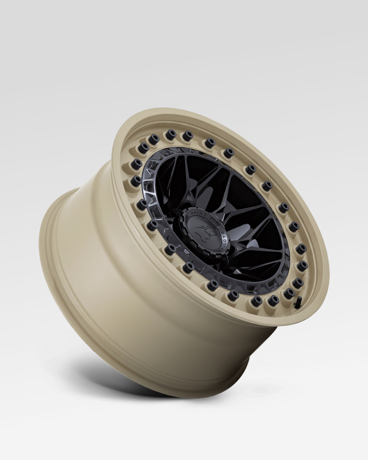 Black Rhino Alpha 17 x 9 in Wheel in Matte Black with Sand Lip with -12 mm Offset