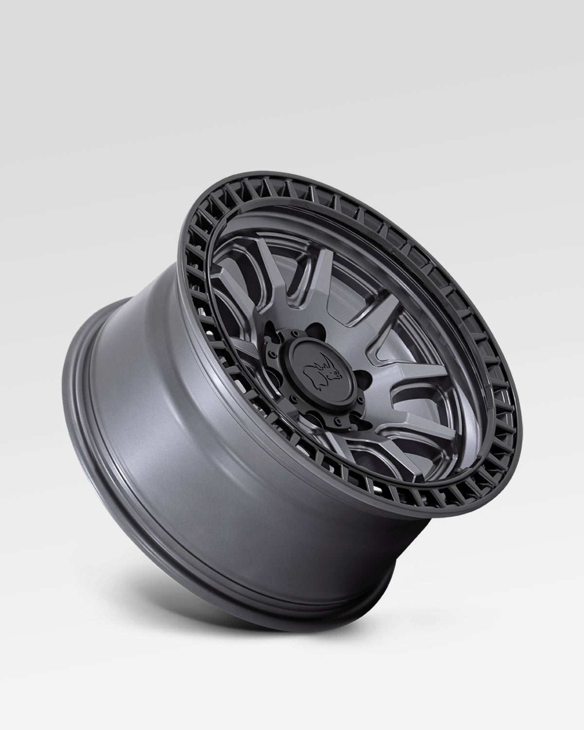 Black Rhino Calico 17 x 8.5 in Wheel in Matte Gunmetal with Matte Black Lip with -10 mm Offset