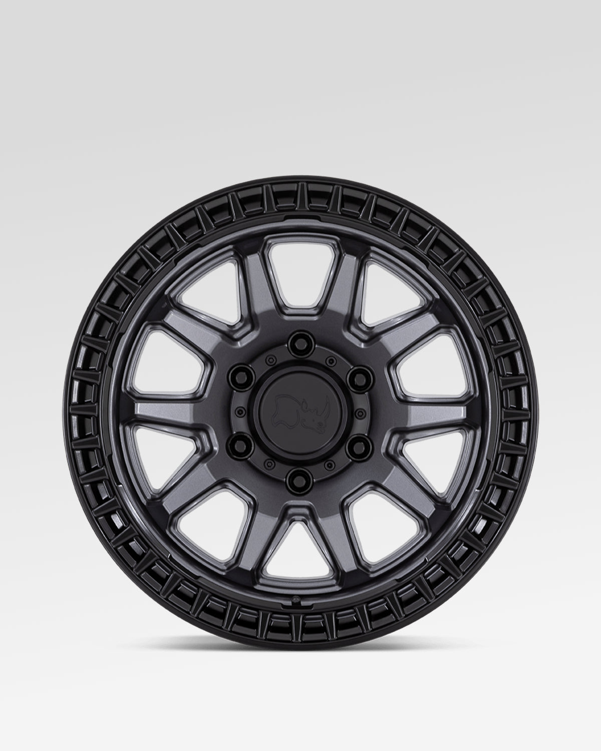 Black Rhino Calico 17 x 8.5 in Wheel in Matte Gunmetal with Matte Black Lip with -10 mm Offset