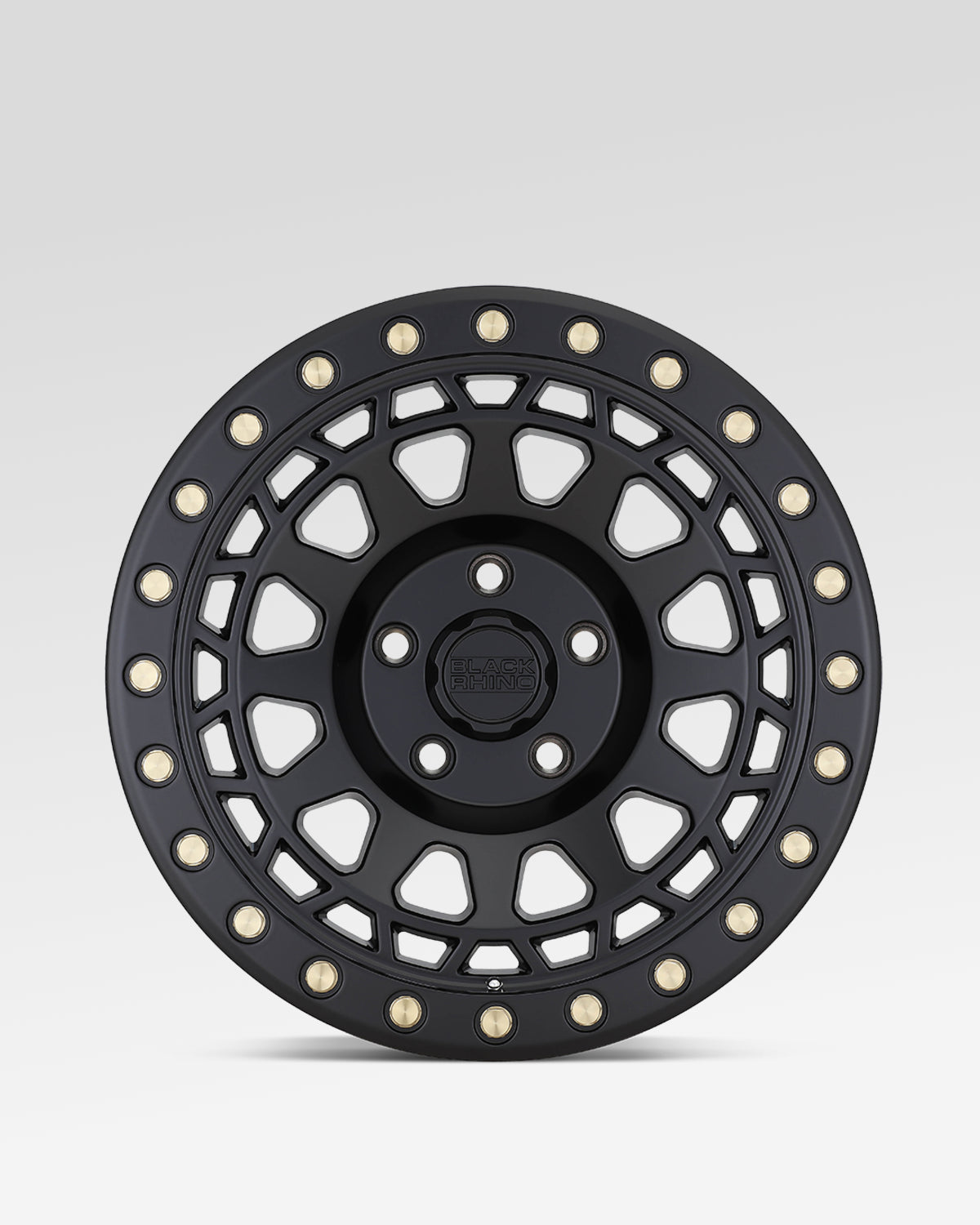 Black Rhino Primm 17 x 9 in Wheel in Matte Black with Brass Bolts with 0 mm Offset