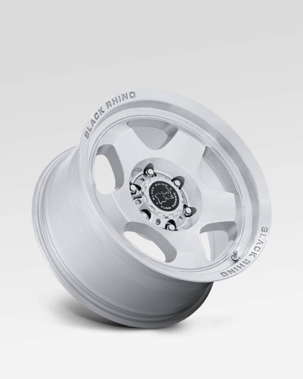 Black Rhino Sol 17 x 8 in Wheel in Gloss Silver with Machined Face with 20 mm Offset