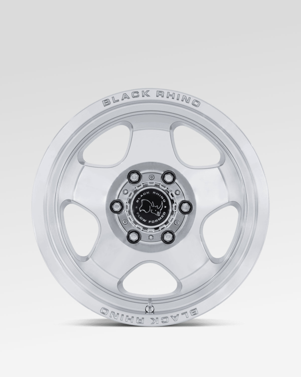 Black Rhino Sol 17 x 8 in Wheel in Gloss Silver with Machined Face with 20 mm Offset