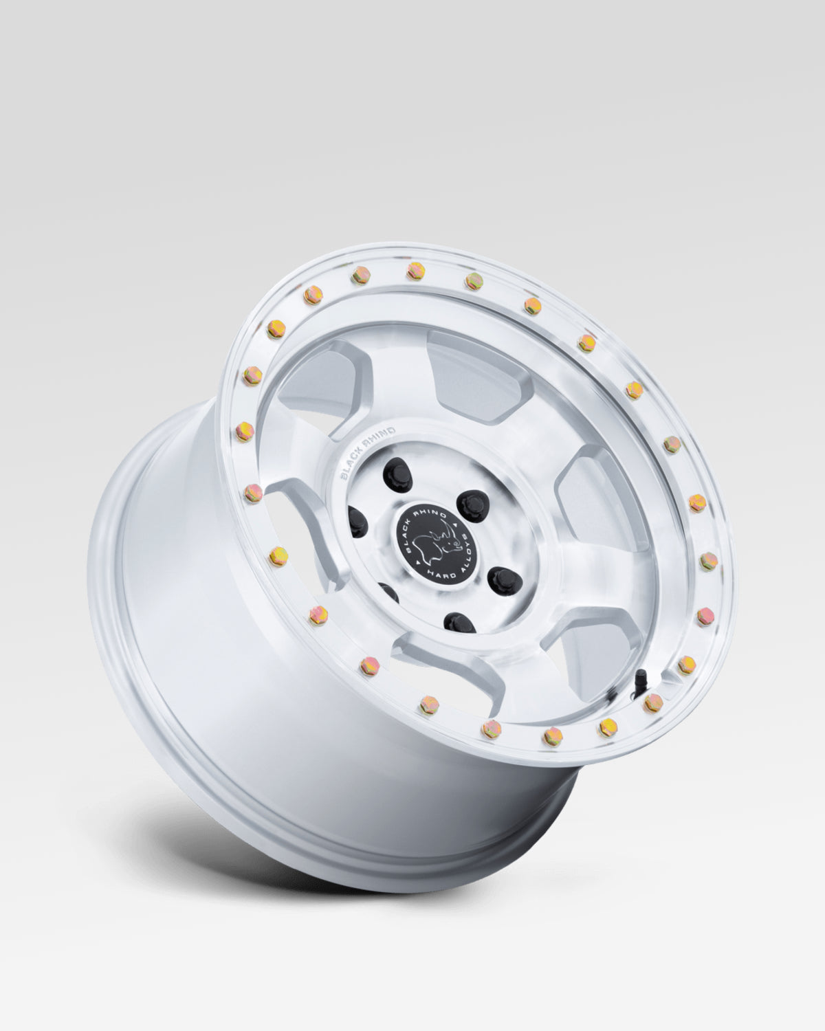 Black Rhino Trooper 17 x 8.5 in Wheel in Gloss Silver with Machined Face with -10 mm Offset