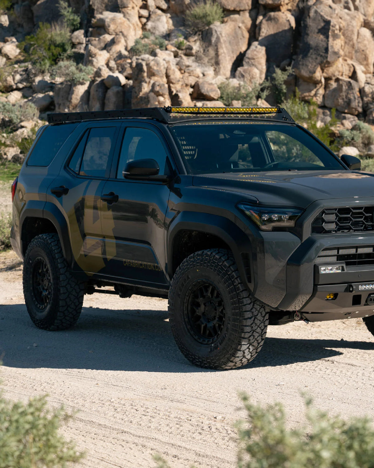 C4 Fabrication Roof Rack with 40 in Light Bar Cutout Front Fairing for 6th-Gen 4Runner (2025–Present)