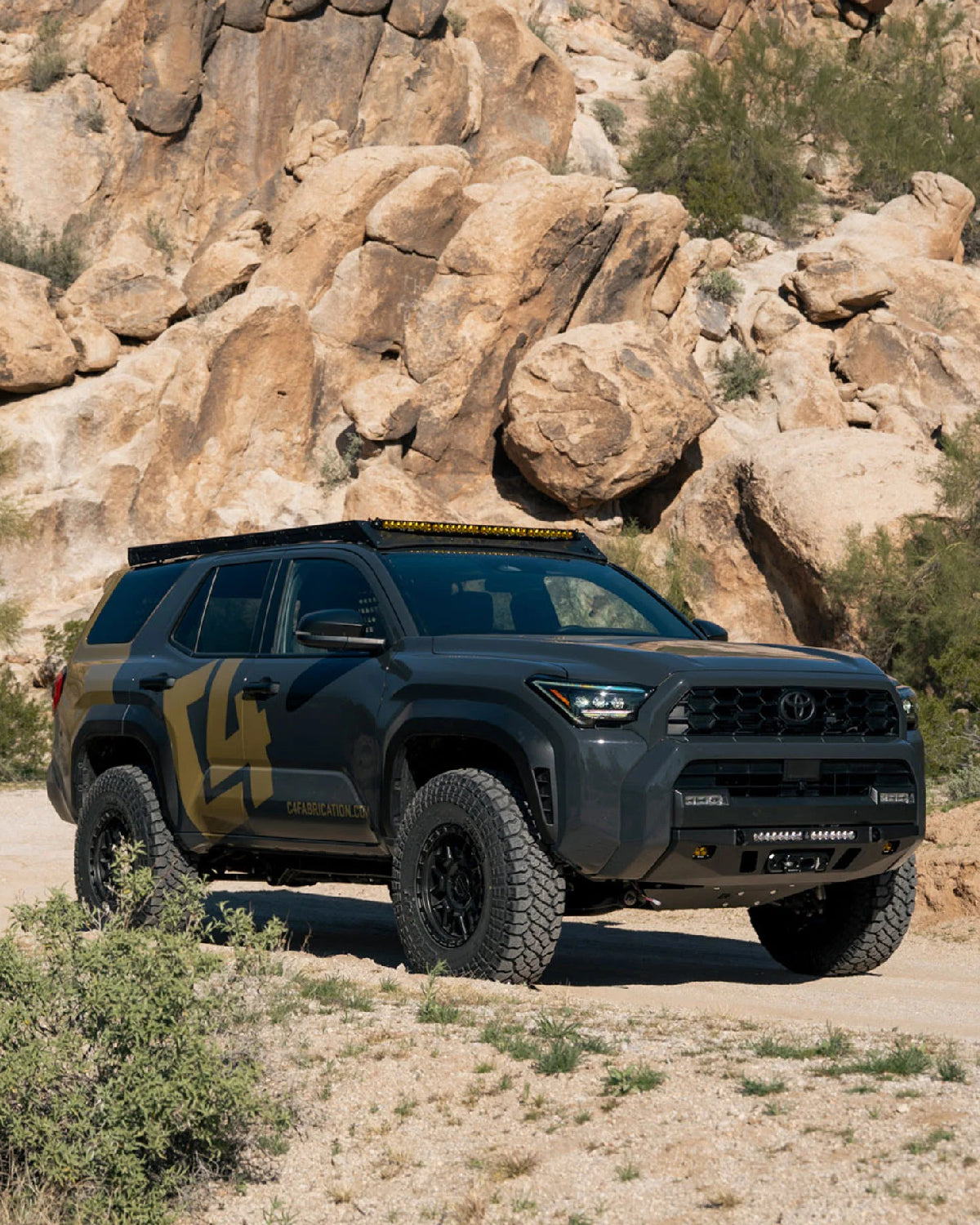 C4 Fabrication Roof Rack with 40 in Light Bar Cutout Front Fairing for 6th-Gen 4Runner (2025–Present)