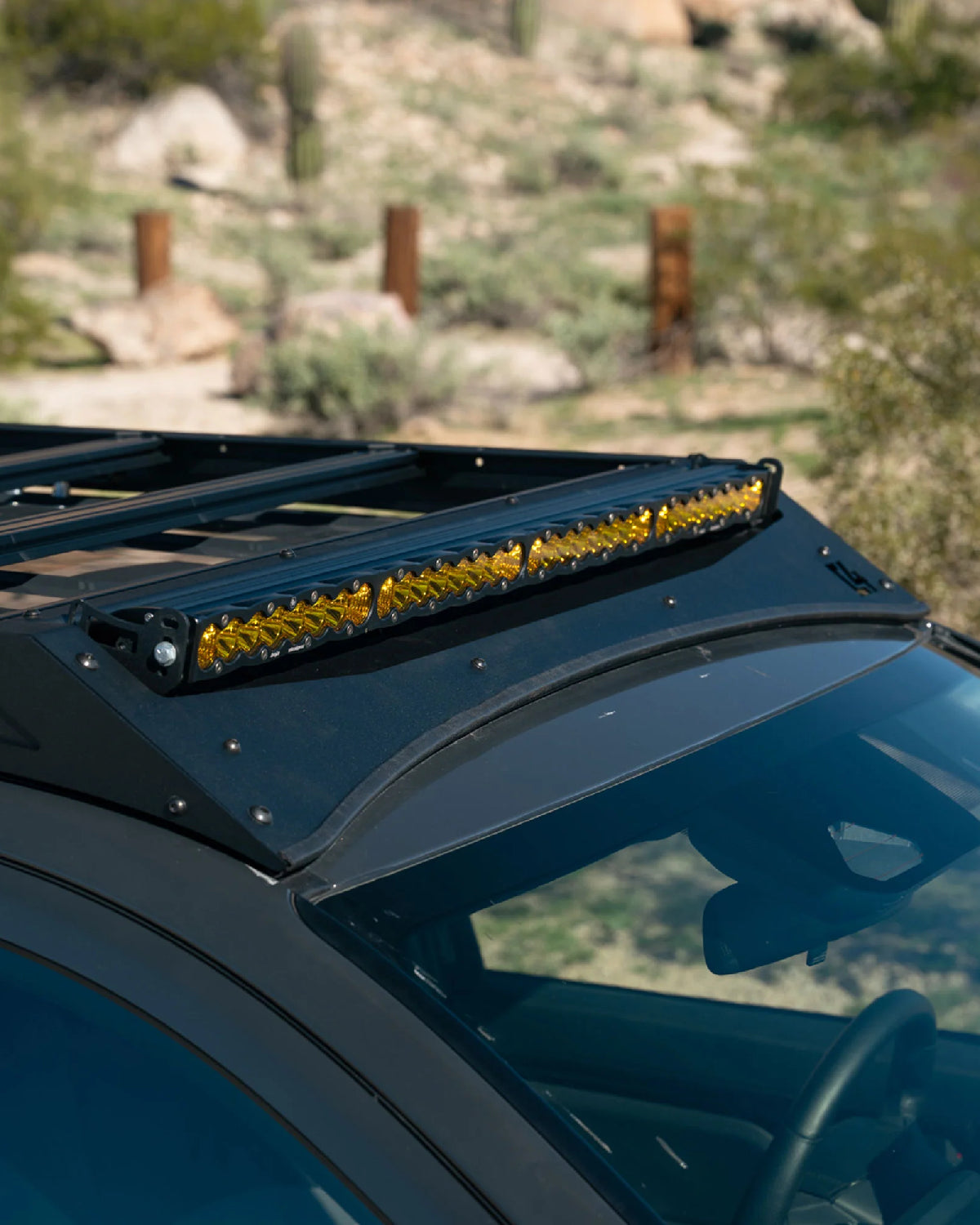 C4 Fabrication Roof Rack with 40 in Light Bar Cutout Front Fairing for 6th-Gen 4Runner (2025–Present)
