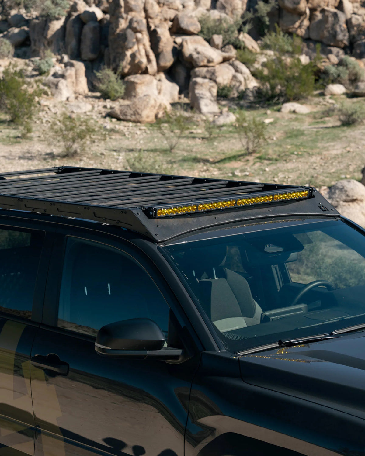 C4 Fabrication Roof Rack with 40 in Light Bar Cutout Front Fairing for 6th-Gen 4Runner (2025–Present)