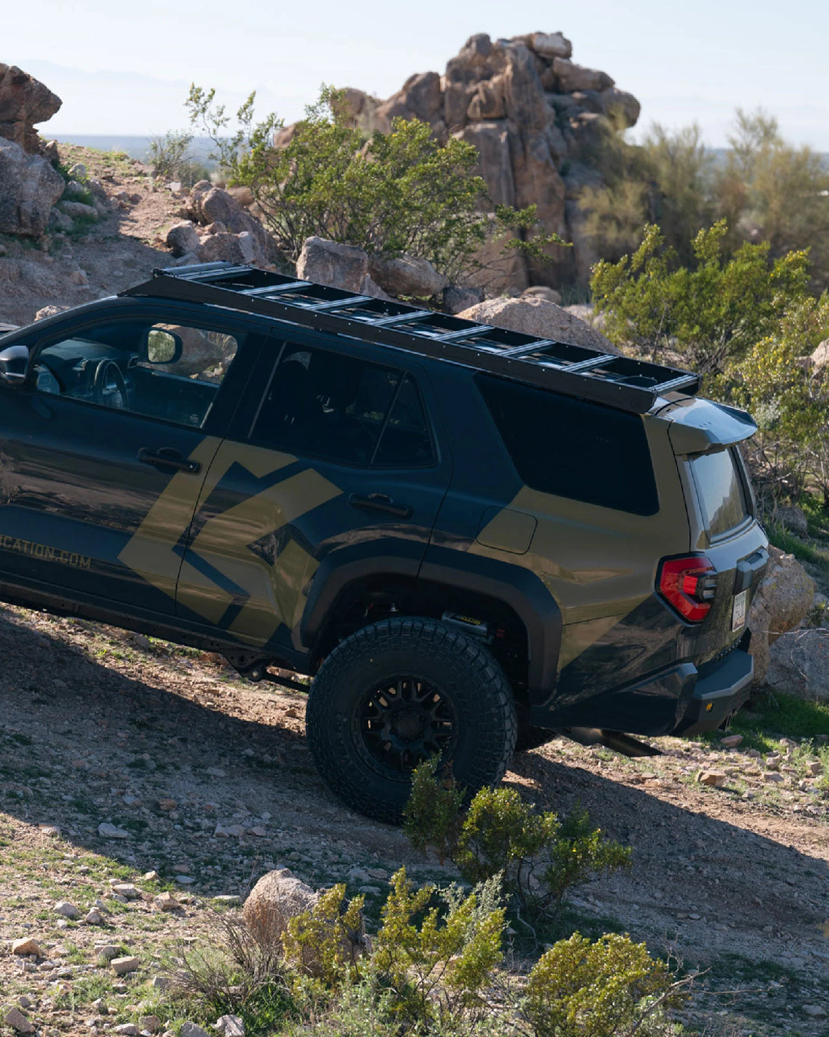 C4 Fabrication Roof Rack with 40 in Light Bar Cutout Front Fairing for 6th-Gen 4Runner (2025–Present)