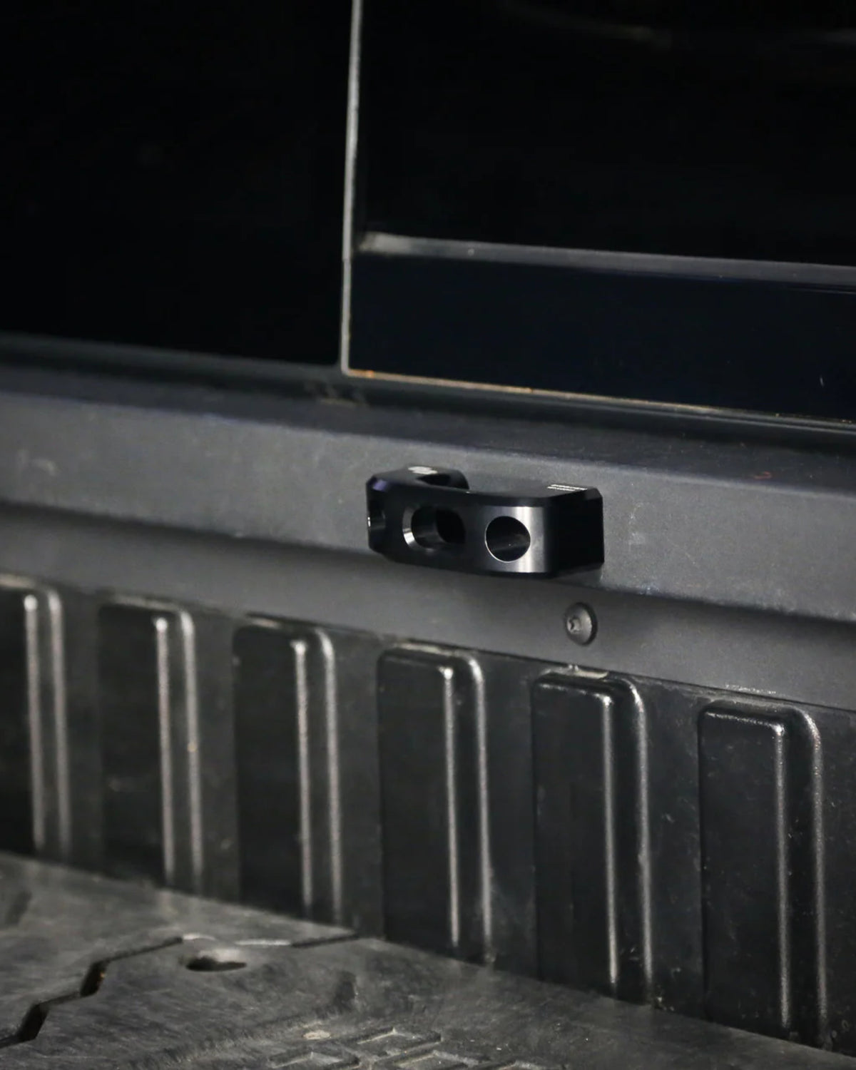 Charvonia Design Bed Center Tie-Down Anchor in Black Anodized Finish for 3rd-Gen Tacoma (2016–2023)