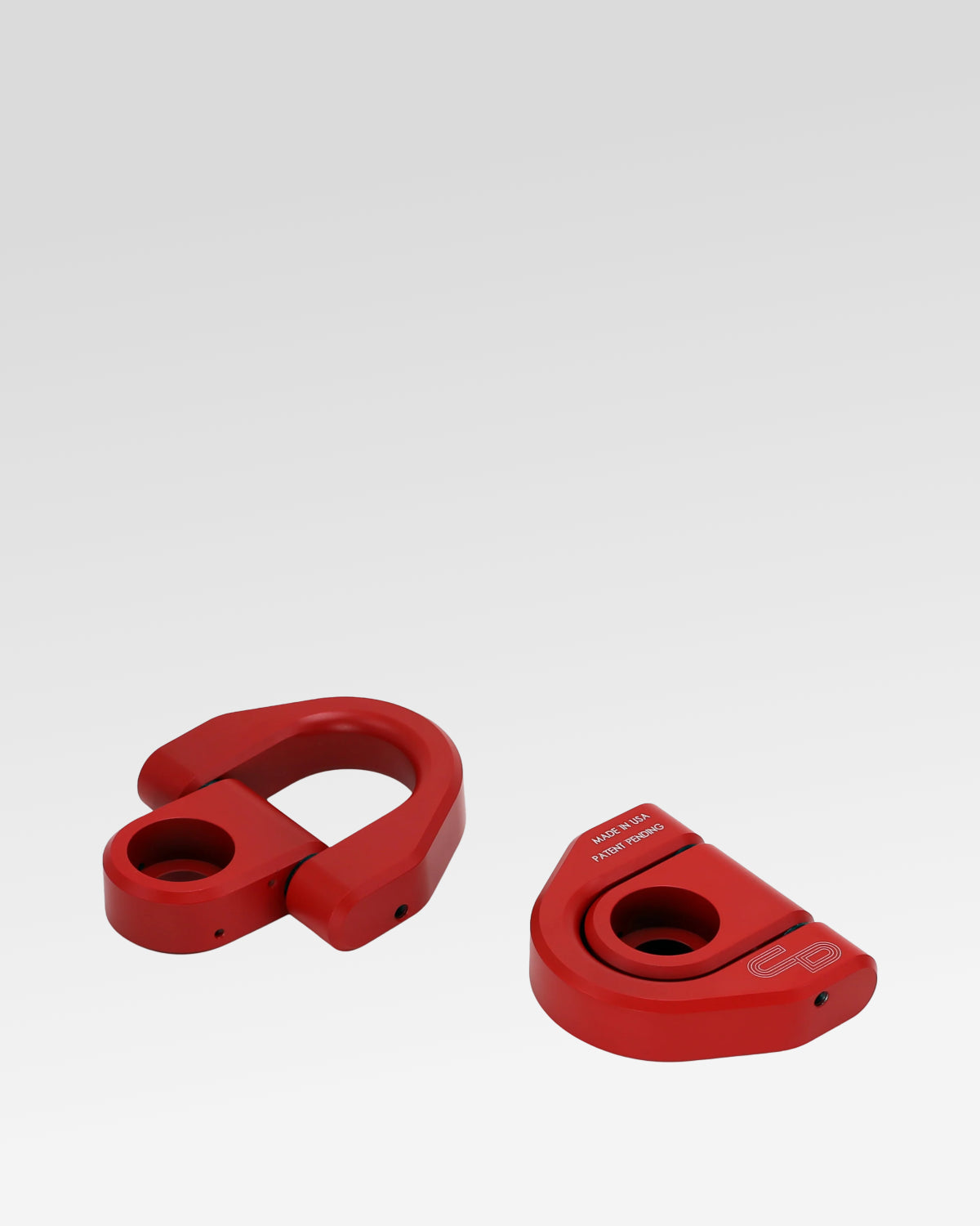 Charvonia Design Bed D-Ring Anchors in Red Anodized Finish for