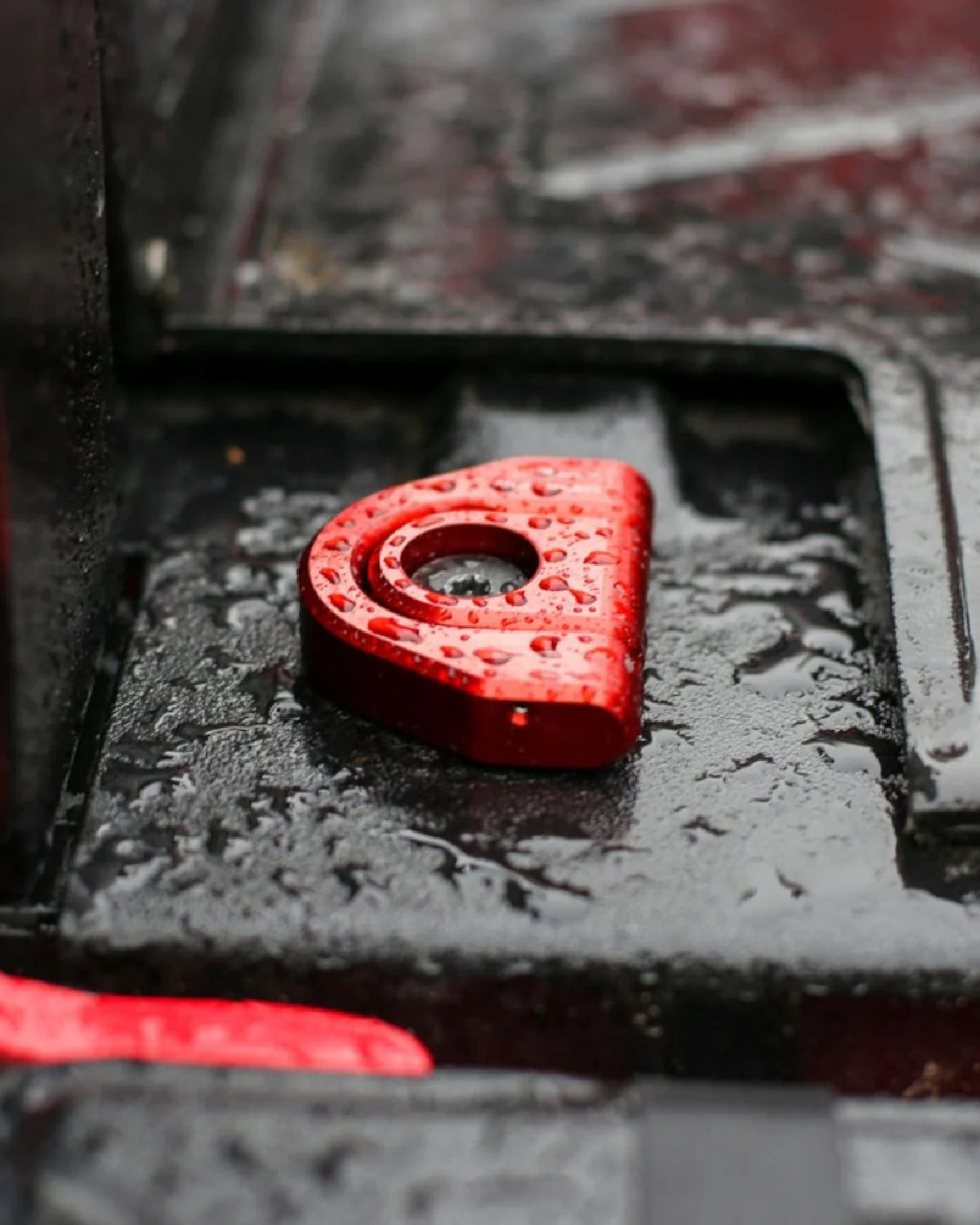 Charvonia Design Bed D-Ring Anchors in Red Anodized Finish for Toyota Tacoma (2005–Present) - Pair