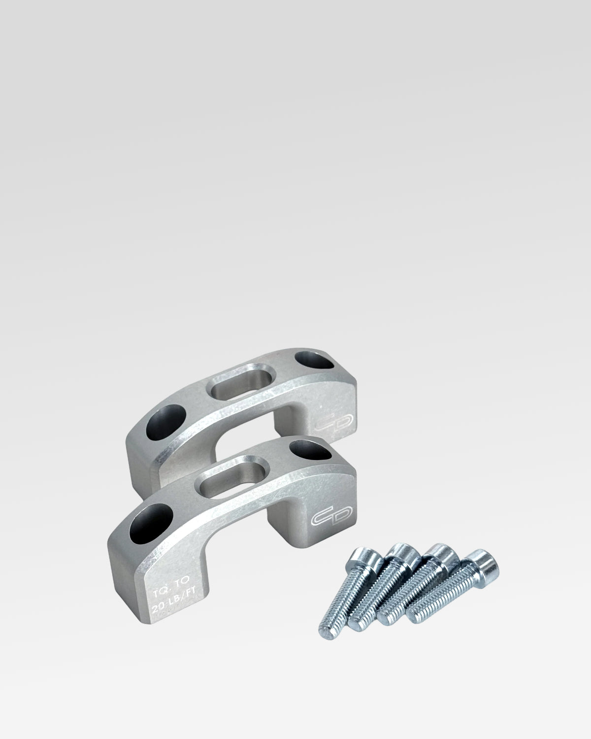 Charvonia Design Bed Tie-Down Anchors in Silver Tumble-Anodized Finish for Toyota Tacoma (1995–Present) - Pair