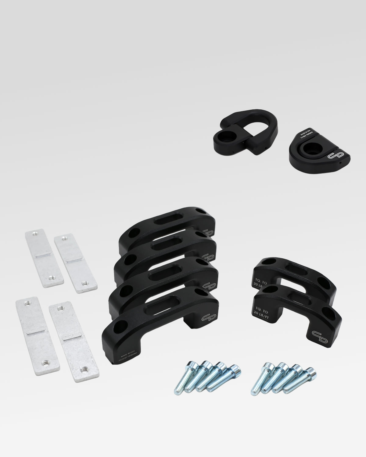 Charvonia Design Complete Bed Tie-Down Kit in Black Powder Coat for Toyota Tacoma (2005–Present)