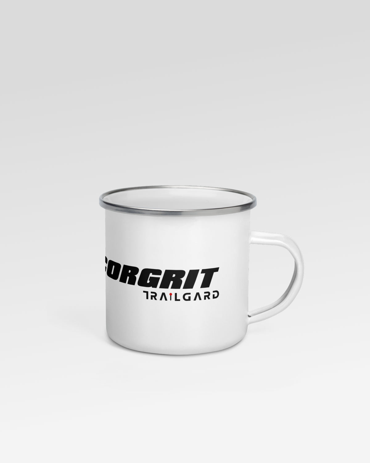 Corgrit Left-Handed Kids' Enamel Camp Mug - White