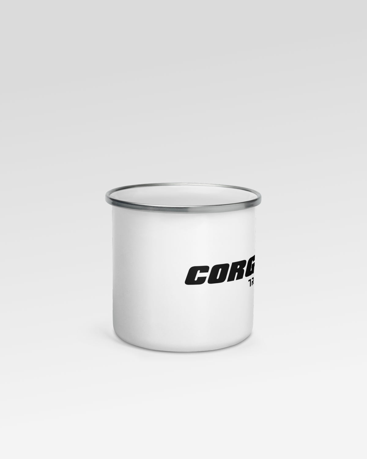 Corgrit Left-Handed Kids' Enamel Camp Mug - White