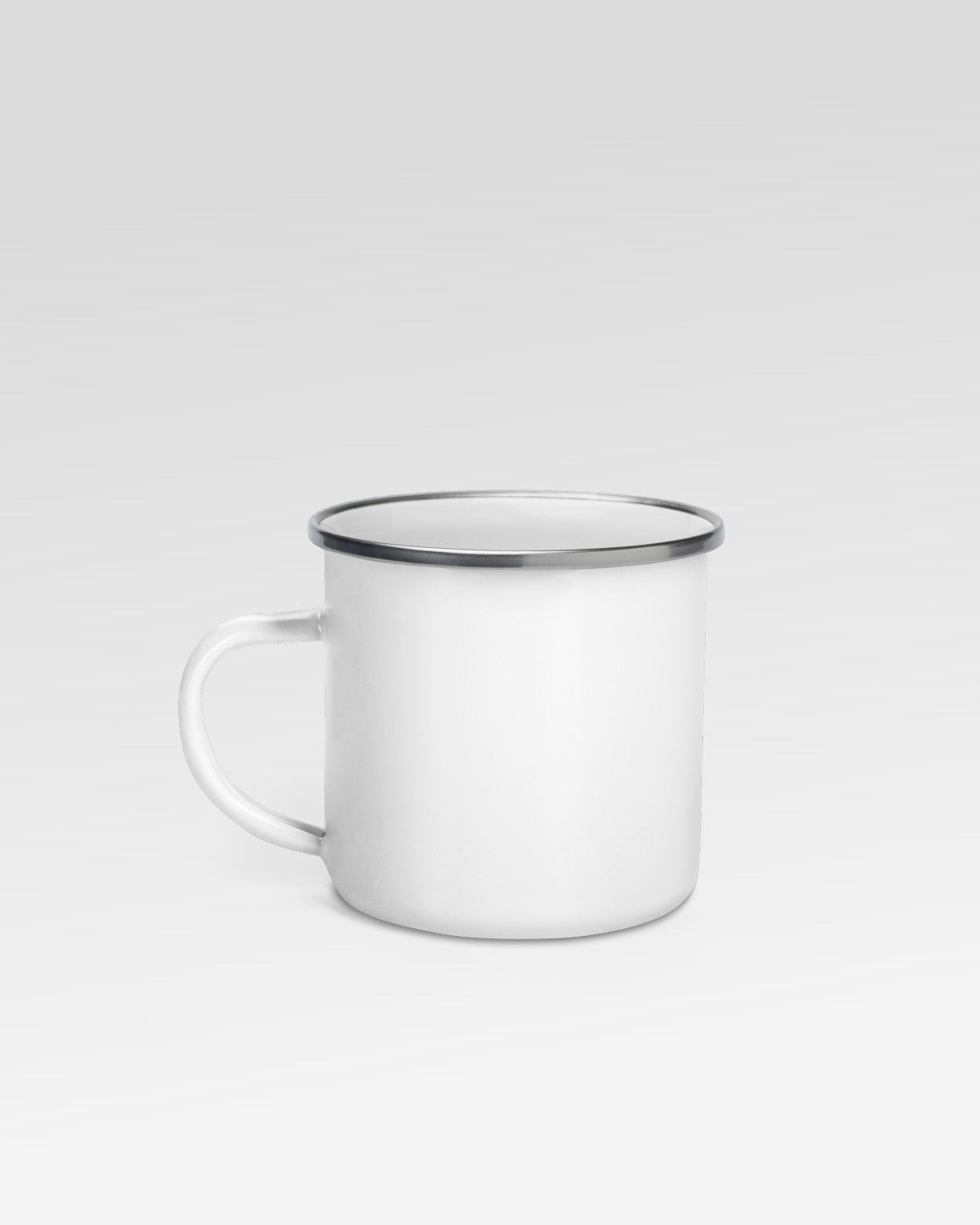 Corgrit Left-Handed Kids' Enamel Camp Mug - White