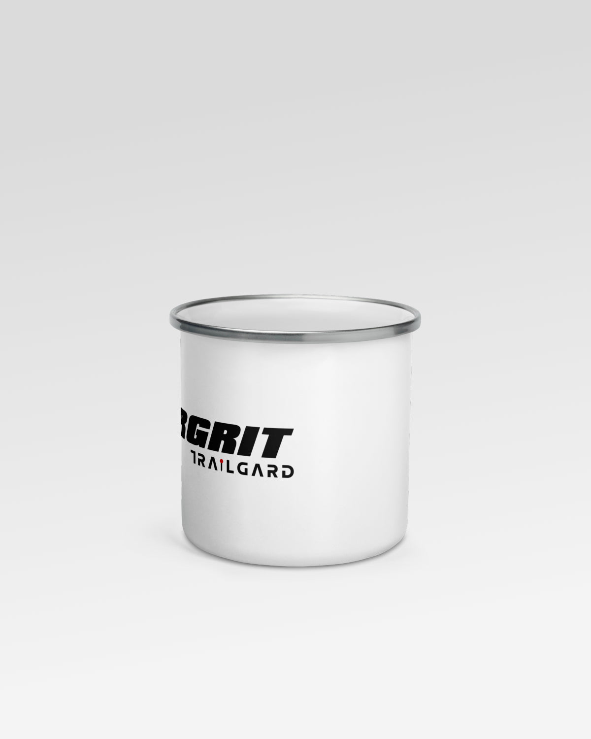 Corgrit Right-Handed Kids' Enamel Camp Mug - White