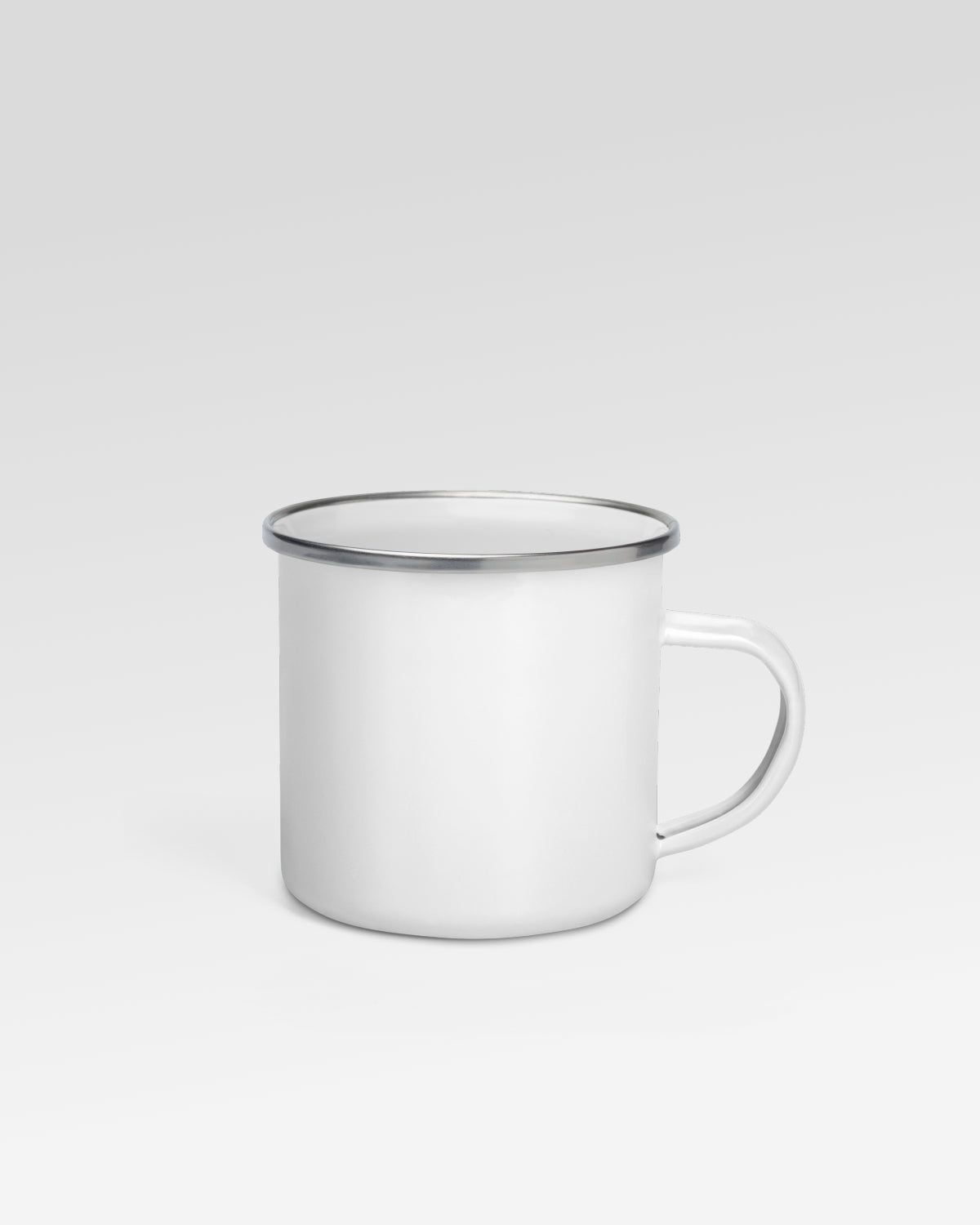 Corgrit Right-Handed Kids' Enamel Camp Mug - White