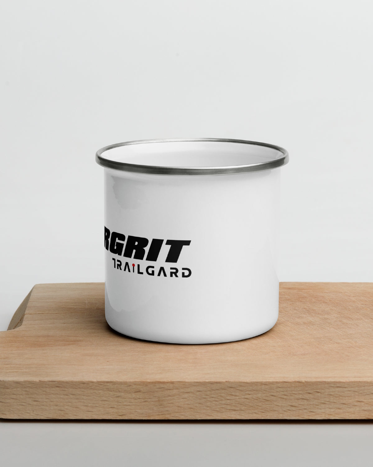Corgrit Right-Handed Kids' Enamel Camp Mug - White