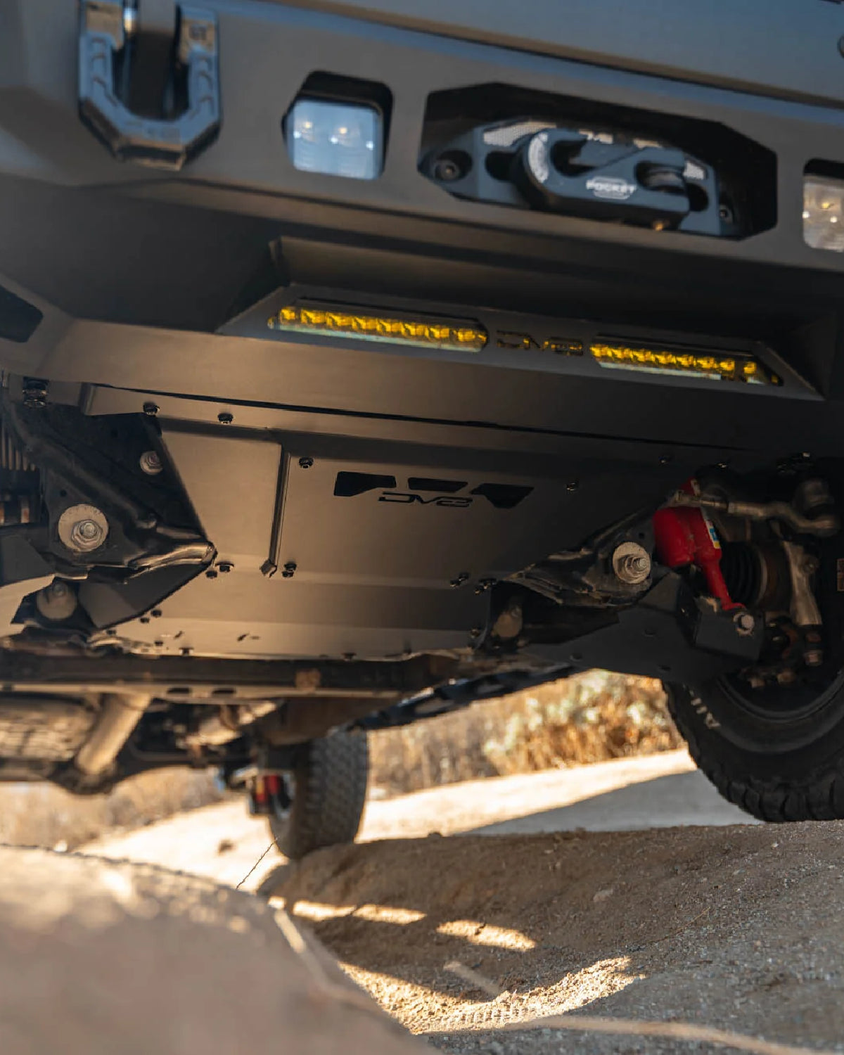 DV8 Offroad 3.5 mm Steel Front Section Engine Skid Plate for 4th-Gen Tacoma (2024–Present)