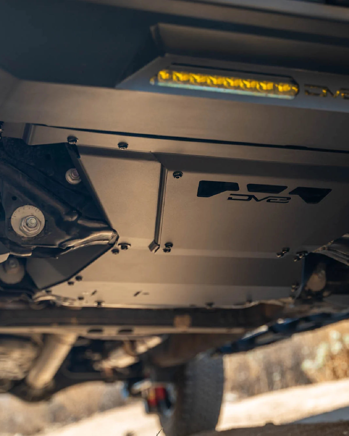 DV8 Offroad 3.5 mm Steel Rear Section Engine Skid Plate for Land Cruiser 250 Series (2024–Present)