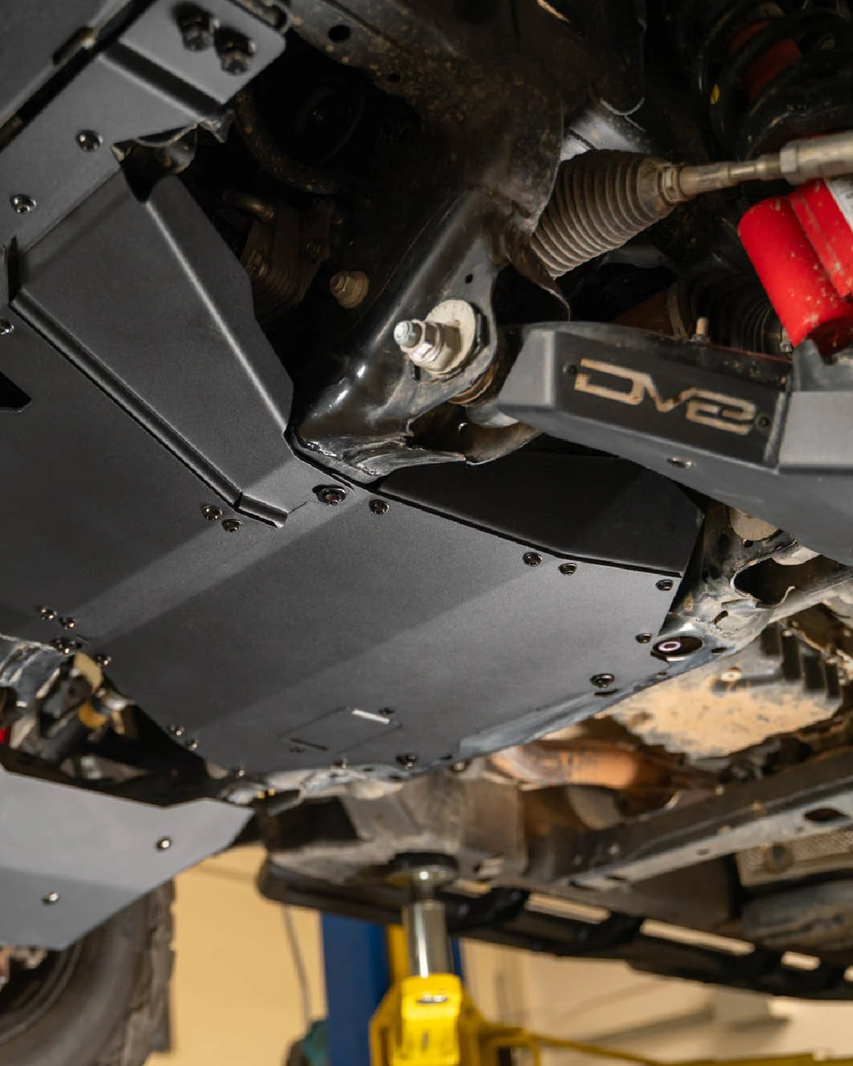 DV8 Offroad 5 mm Steel Rear Section Engine Skid Plate for 6th-Gen 4Runner (2025–Present)